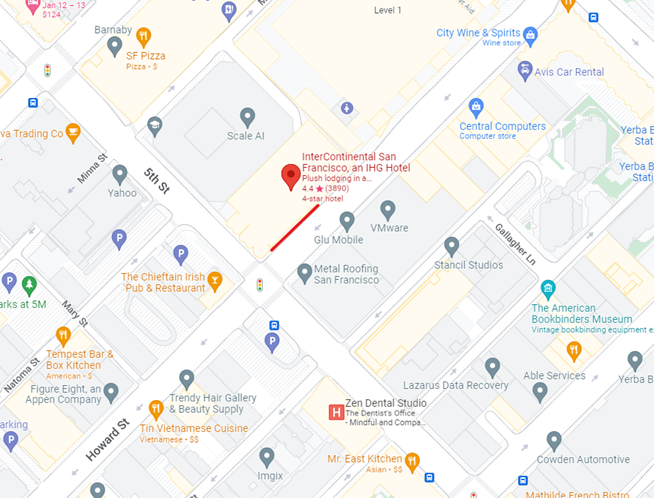 Map around InterContinental San Francisco, an IHG Hotel