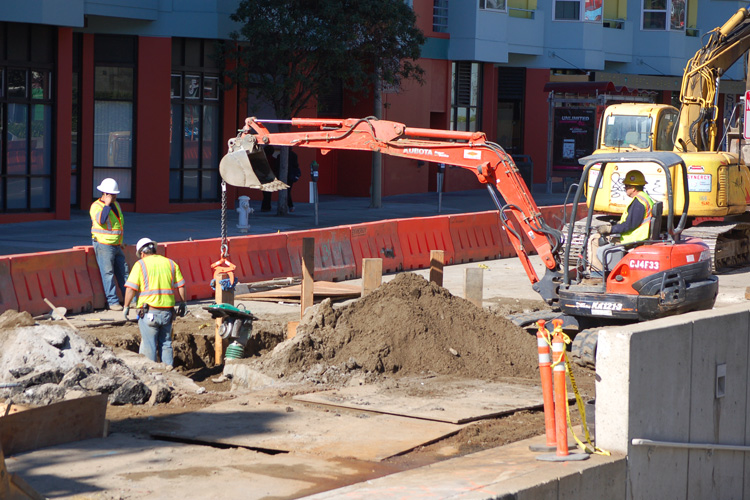 Photo of work on 4th Street