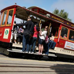 clipper card on cable car