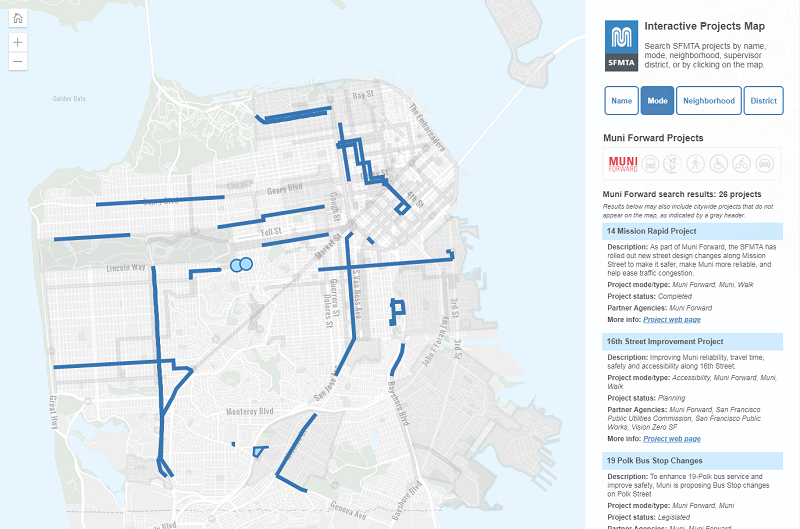 Introducing the SFMTA Interactive Projects Map | SFMTA